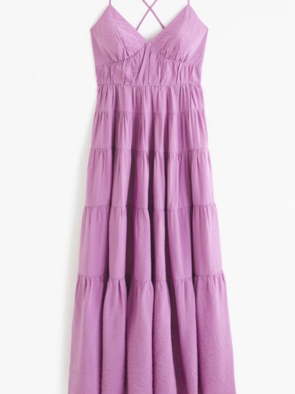 Abercrombie Purple Flowy Tiered Dress